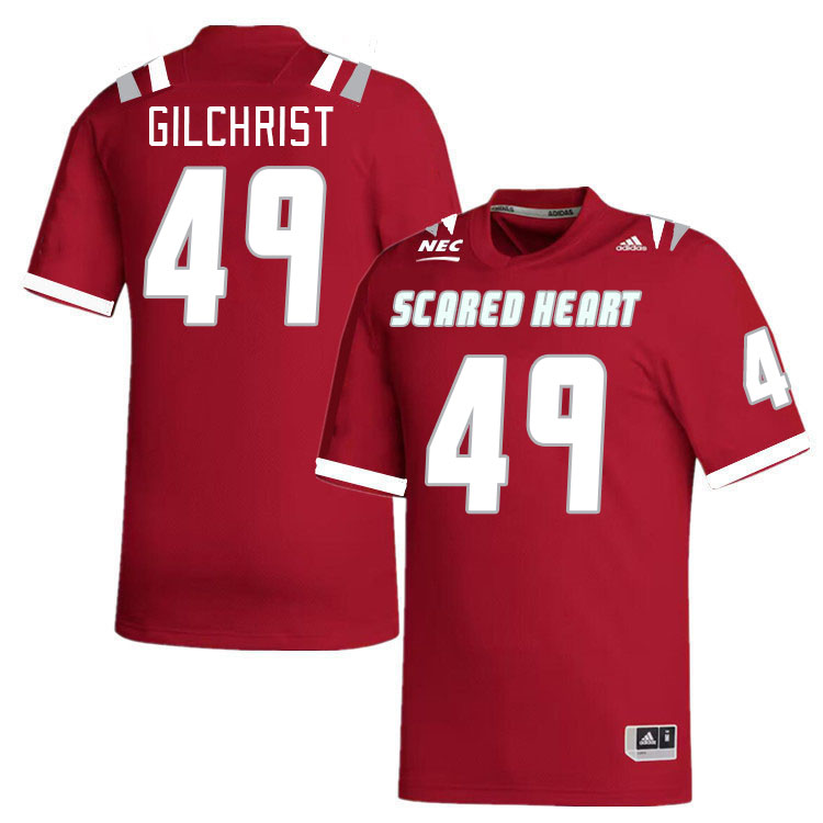 Men-Youth #49 Ryan Gilchrist Scared Heart Pioneers 2023 College Football Jerseys Stitched Sale-Red